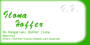 ilona hoffer business card